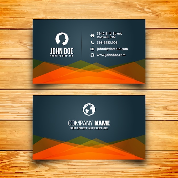 Premium Vector | Geometric corporate business card