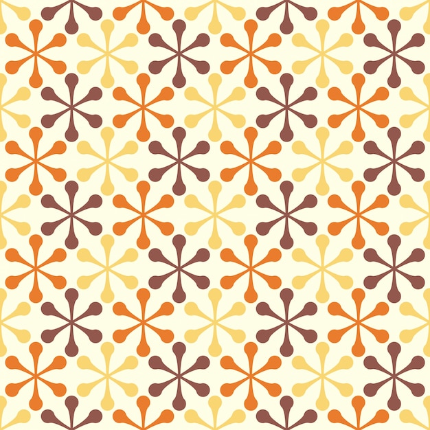 Premium Vector | Geometric flowers retro seamless pattern design