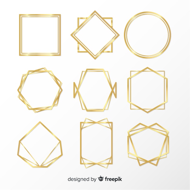Download Free Geometric Golden Frame Collection Free Vector Use our free logo maker to create a logo and build your brand. Put your logo on business cards, promotional products, or your website for brand visibility.