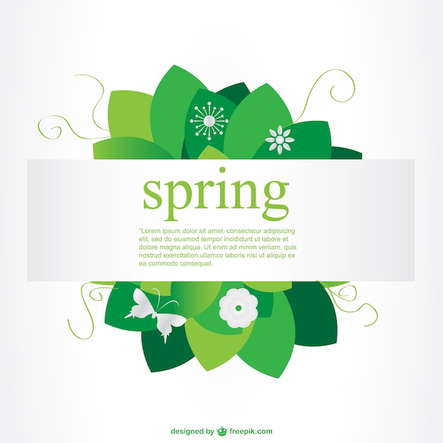 Geometric green flower spring card