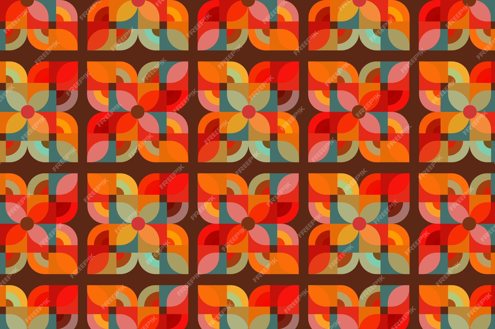 Free Vector | Geometric groovy pattern