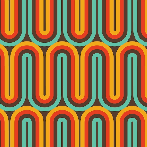 Free Vector Geometric groovy pattern