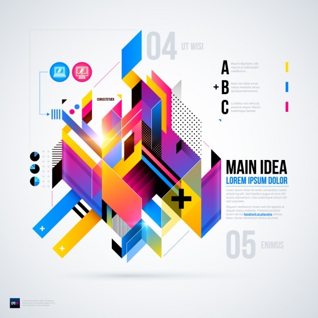 Free Vector | Geometric Infographic With Options A, B, C