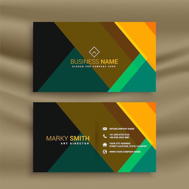 Geometric modern business card design