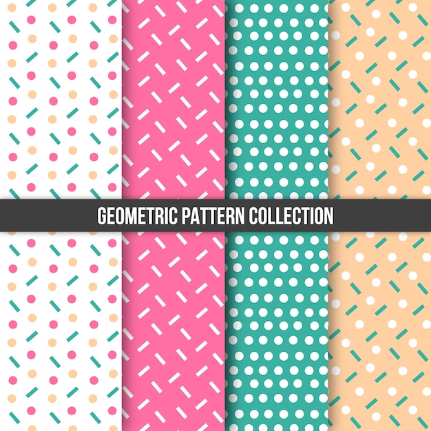 Geometric pattern collection Free Vector