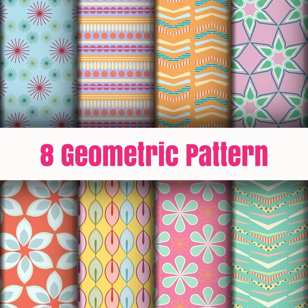 Geometric pattern wallpaper background surface textures Premium Vector