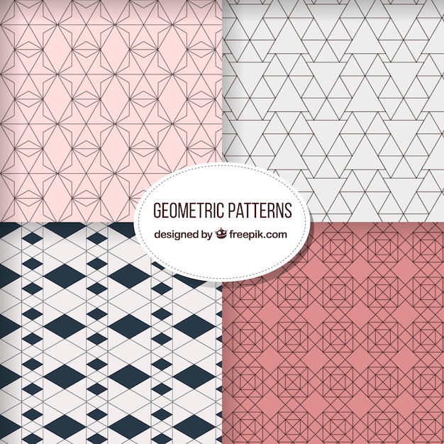 Free Vector | Geometric Patterns With Different Shapes