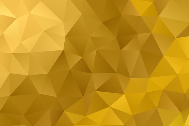 幾何学的なポリゴンの背景 ダイヤモンドの壁紙 ゴールドカラーのエレガントなパターン プレミアムベクター