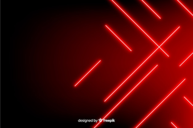 Free Vector Geometric Red Lights Background Realistic Style