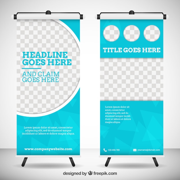 Free Vector Roll Up Template Design