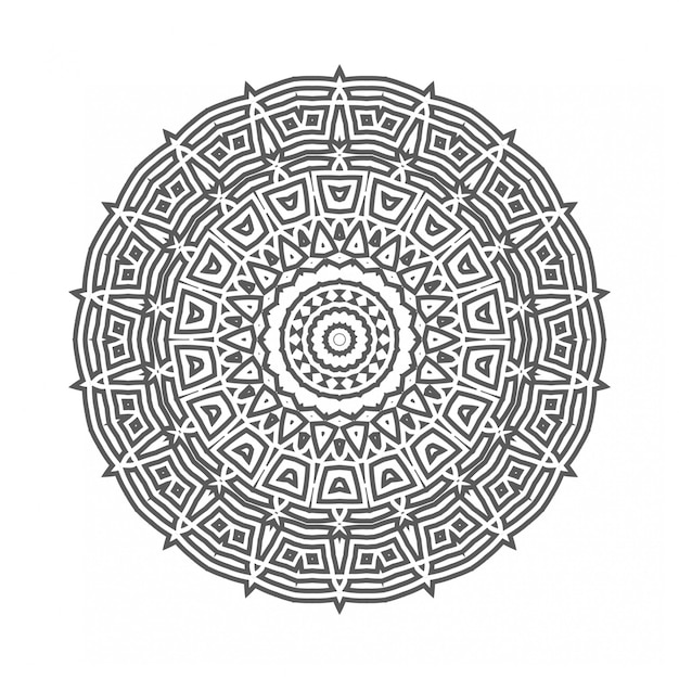 Download Premium Vector Geometric Round Ornament With Mandala Style