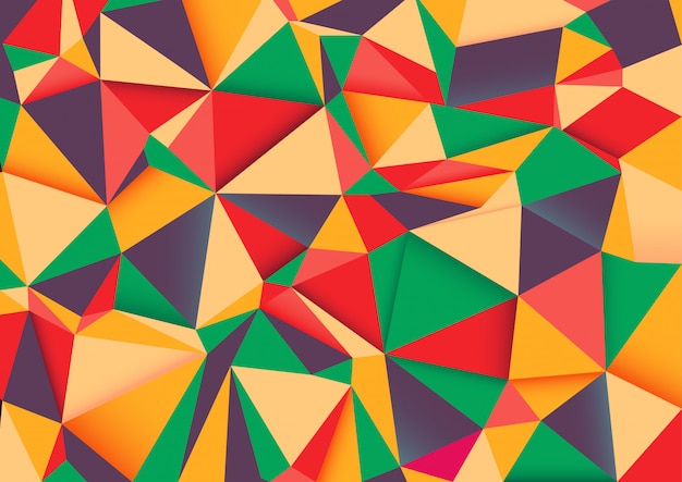 Geometric rumpled triangular low poly style gradient. Premium Vector