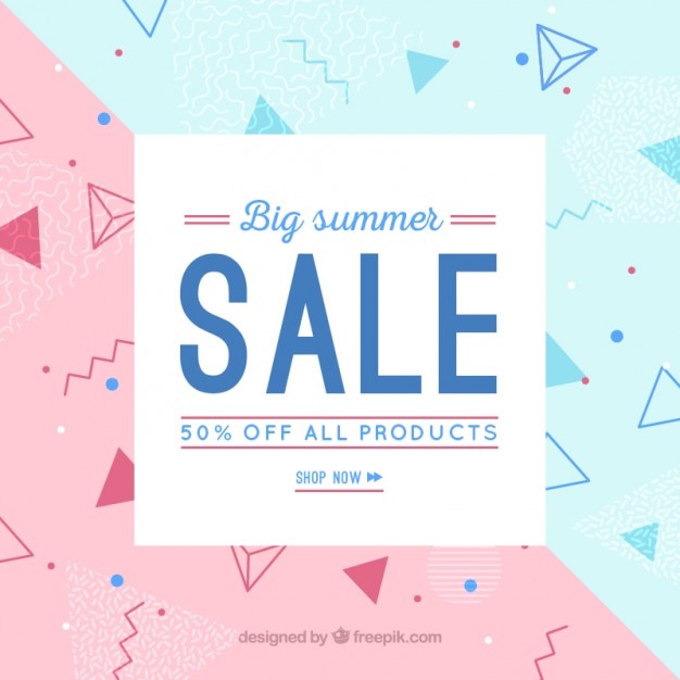 Free Vector | Geometric sale background with shapes