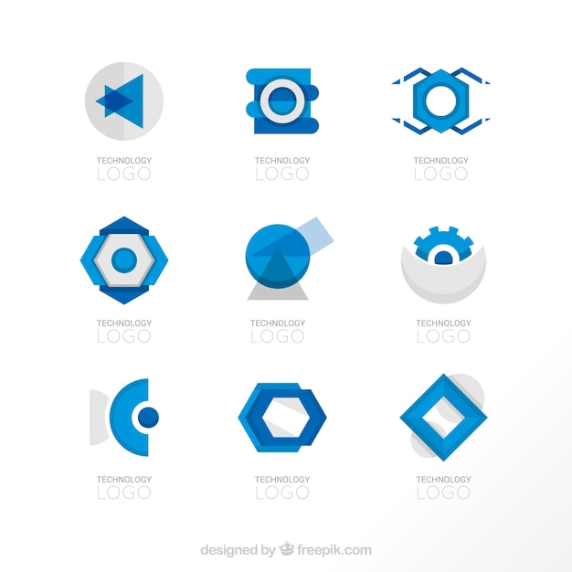 Download Free Geometric Shapes Blue Logo Templates Free Vector Use our free logo maker to create a logo and build your brand. Put your logo on business cards, promotional products, or your website for brand visibility.