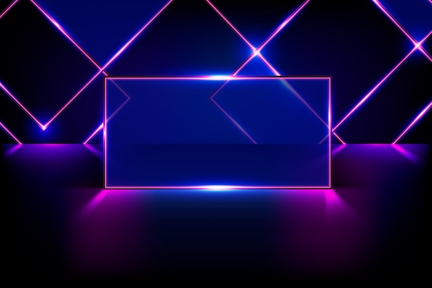 Free Vector Geometric Shapes Neon Lights Background 5317