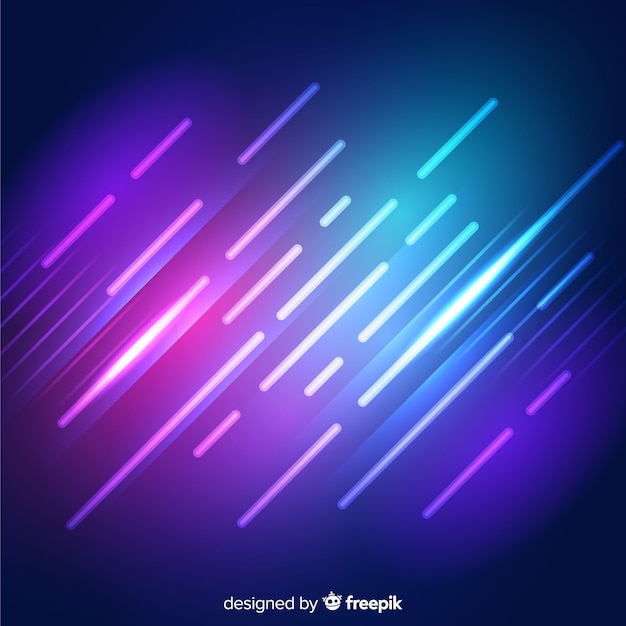 Free Vector Geometric Shiny Neon Shapes Background