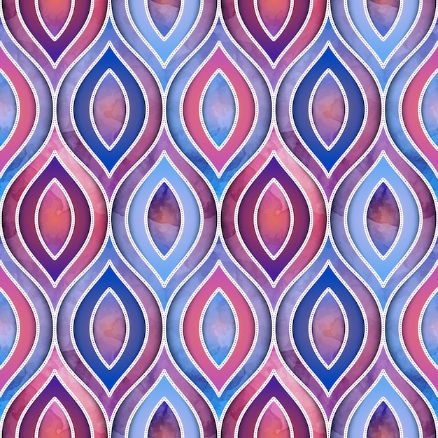 Free Vector | Geometric watercolor pattern