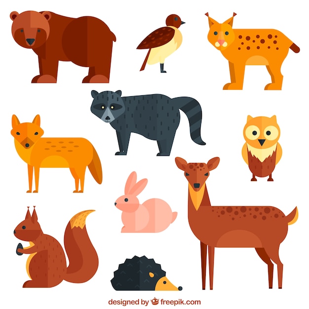 Download Geometric wild animals Vector | Free Download