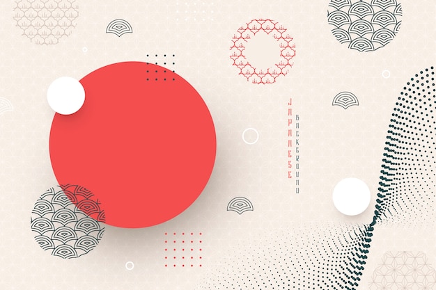Geometrical background in japanese style Free Vector