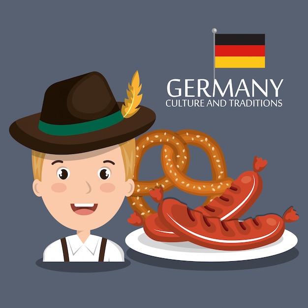 German Culture Design Free Vector