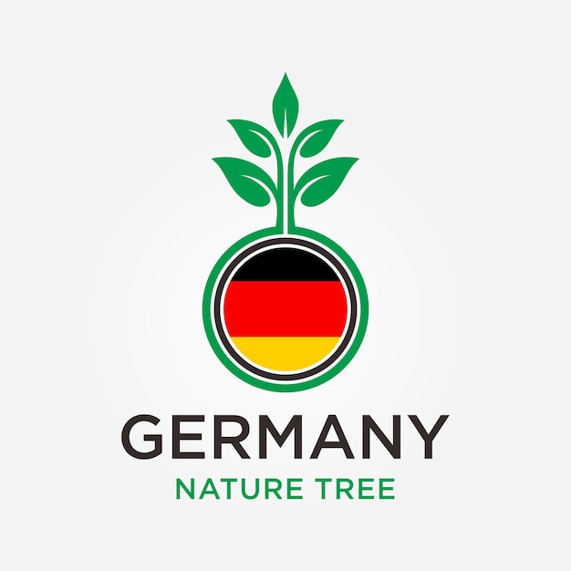 Premium Vector  Germany global nature tree logo vector