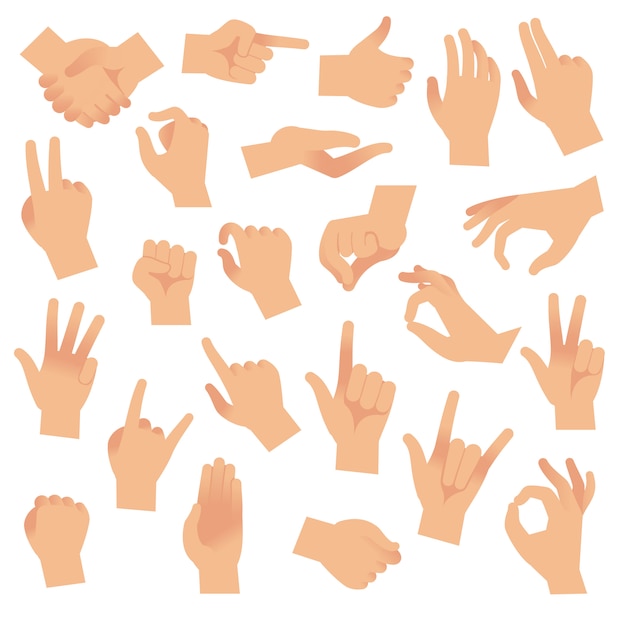 Gesturing hands. hand with counting gestures, forefinger sign. open arm ...