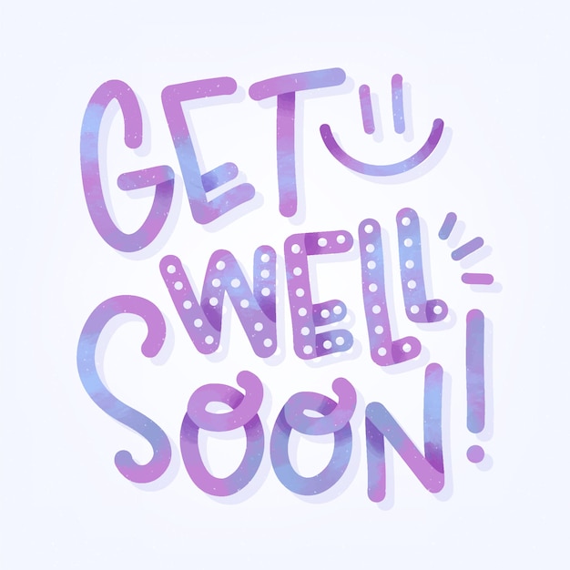 Get well soon lettering style | Free Vector