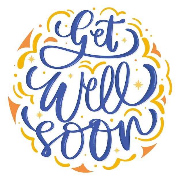 Download Get well soon lettering | Free Vector