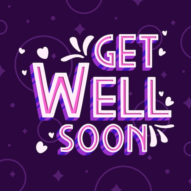 Download Get well soon lettering | Free Vector