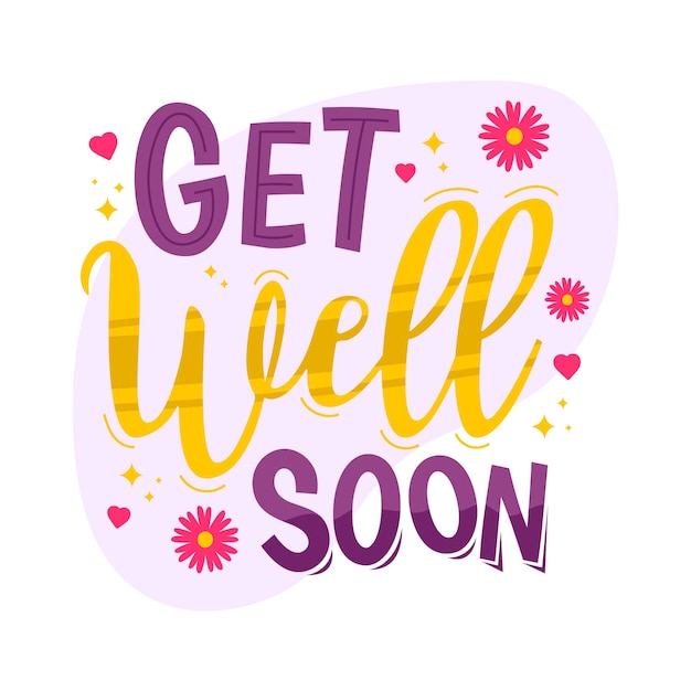 Download Free Vector | Get well soon lettering