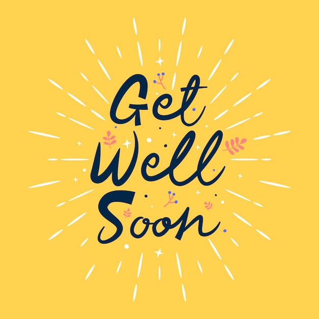 Free Vector | Get well soon message