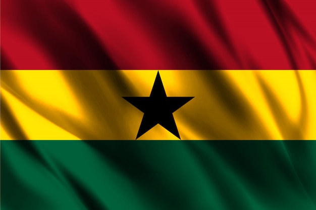 Download Premium Vector | Ghana flag waving abstract background