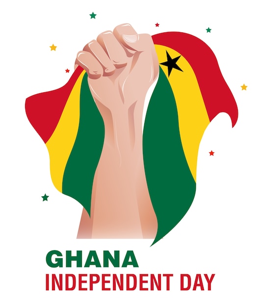 Premium Vector | Ghana independence flag