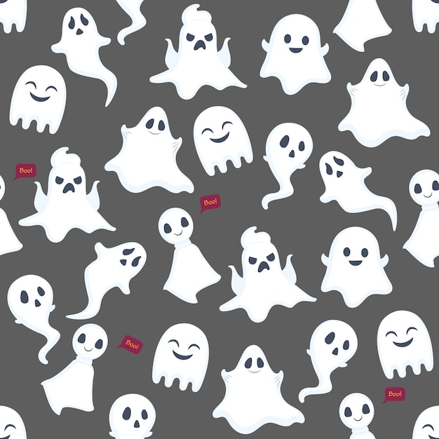 Premium Vector | Ghost pattern background