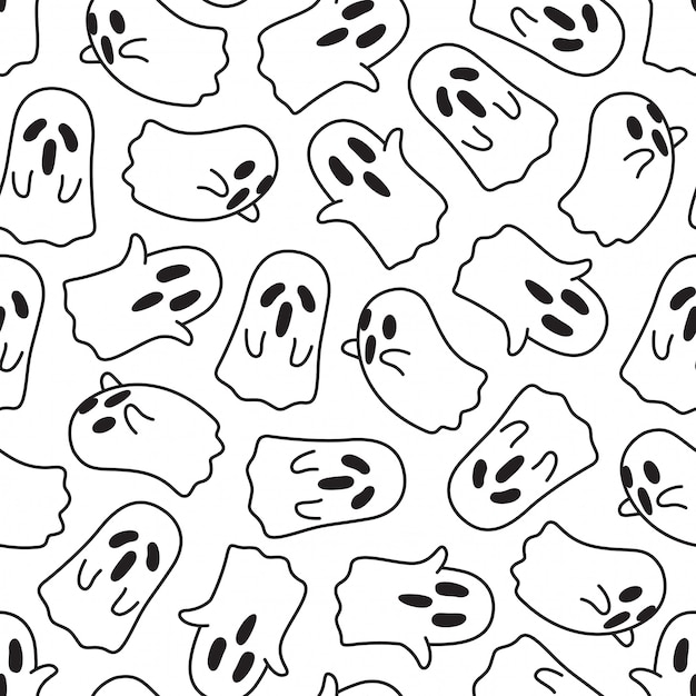 Premium Vector | Ghost pattern