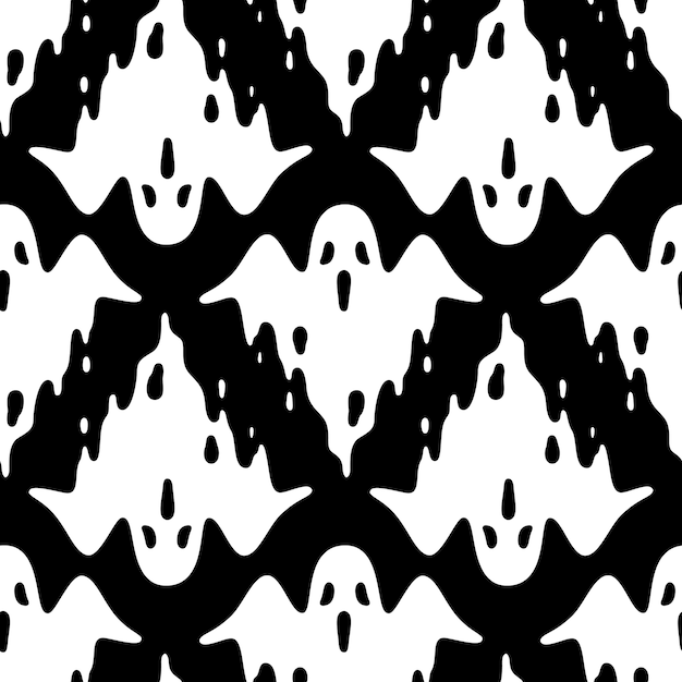 Premium Vector Ghost spooky halloween seamless pattern