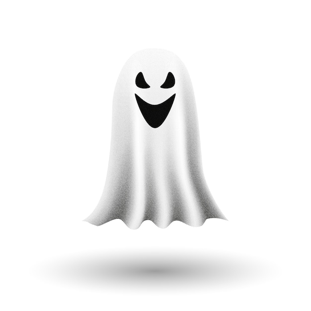 Premium Vector | Ghost on white background.