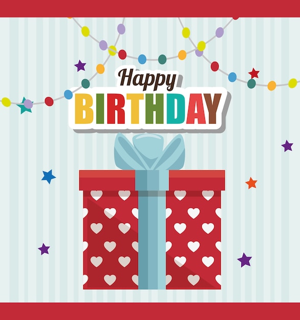 Premium Vector | Gift box present birthday card