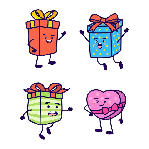 Premium Vector | Gift boxes cartoon