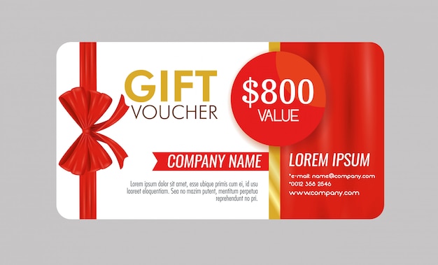 Download Free Download This Free Vector Gift Coupon With Ribbon And Offer Use our free logo maker to create a logo and build your brand. Put your logo on business cards, promotional products, or your website for brand visibility.
