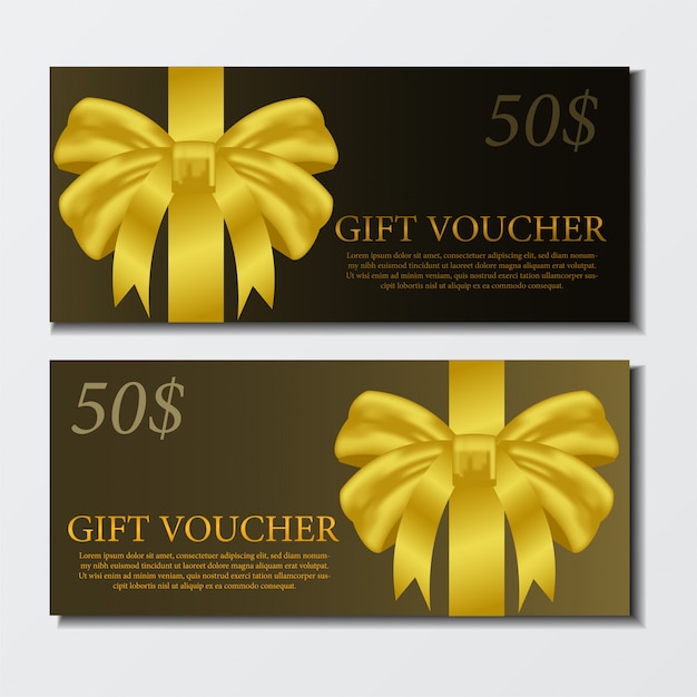 Premium Vector | Gift voucher for birthday