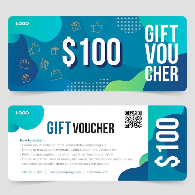 Download Free Gift Voucher Template With Abstract Background Premium Vector Use our free logo maker to create a logo and build your brand. Put your logo on business cards, promotional products, or your website for brand visibility.