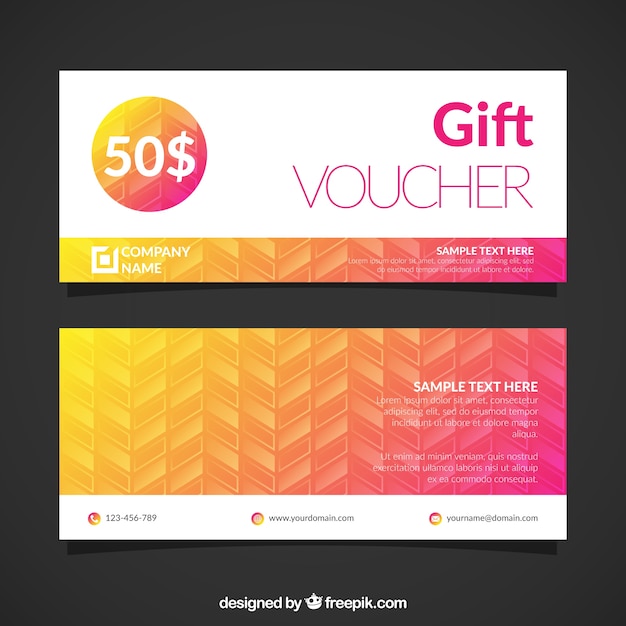 Gift Voucher Template Vector Free Vector Download 21 980