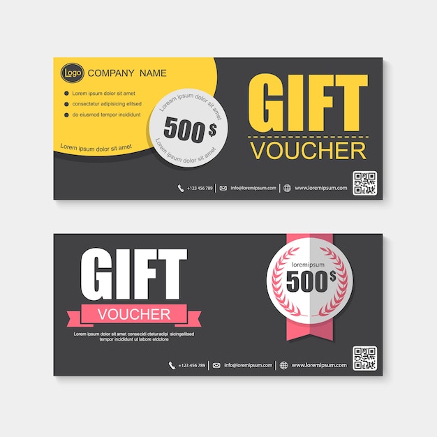 Premium Vector | Gift voucher with elegant design