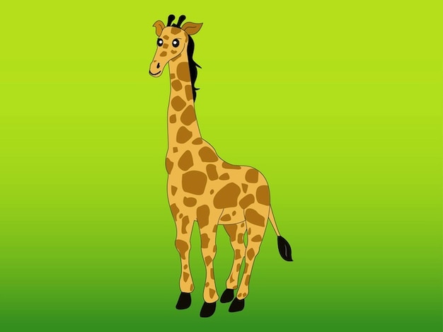 Giraffe african animal character vector