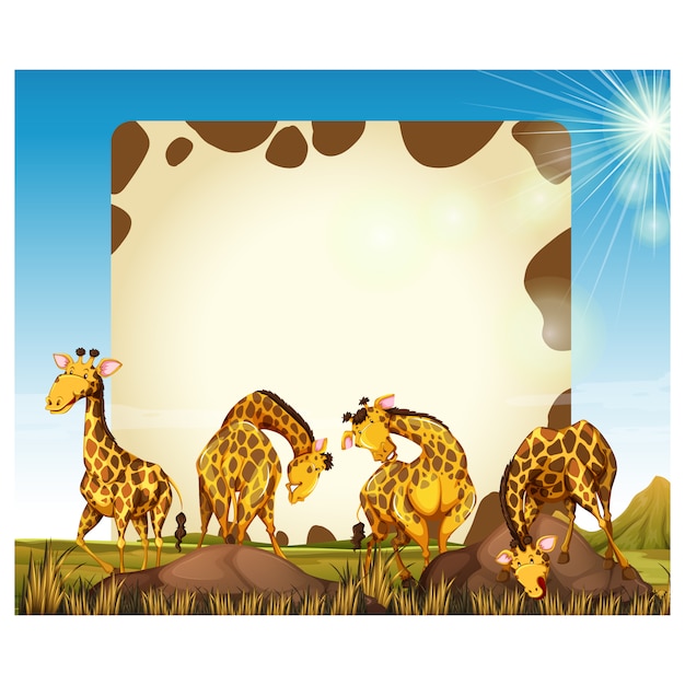 Giraffes background design