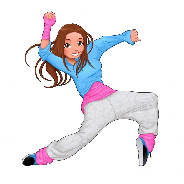 Girl Dancing Cartoon