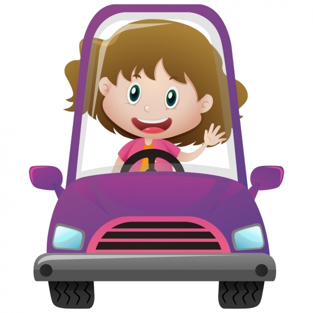 clipart of girl driving car - photo #26