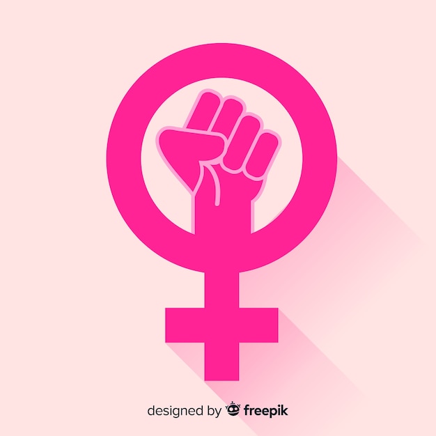 Download Free Vector | Girl fist symbol
