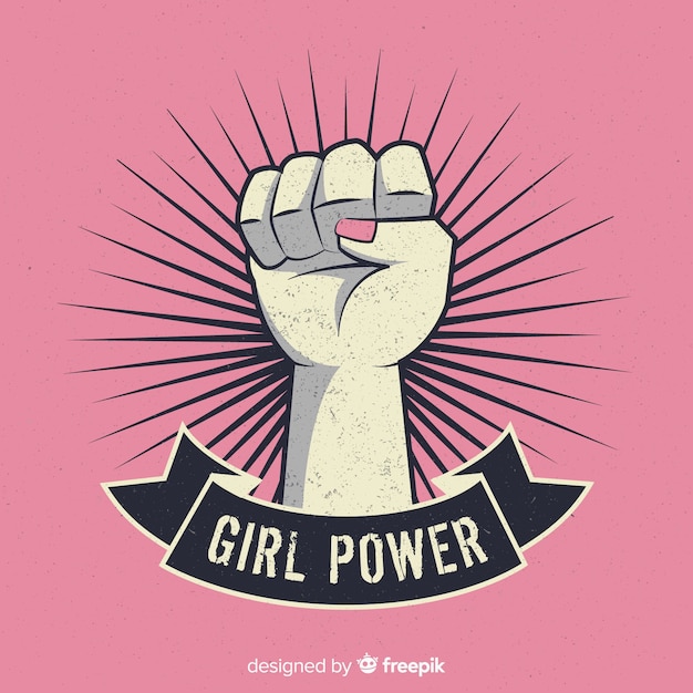 Download Girl fist symbol Vector | Free Download